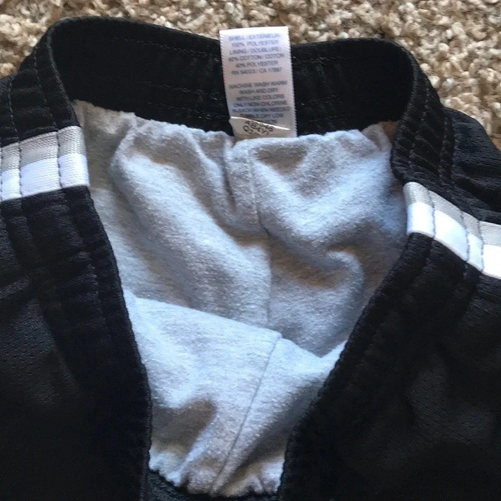 Old Navy Black Thick Lined Shorts White Stripe 32